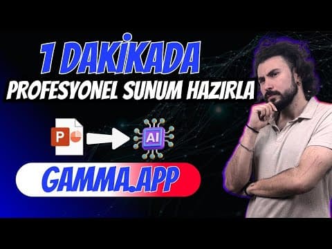 Türkçe Sunum Hazırlayan Yapay Zeka: Gamma.app