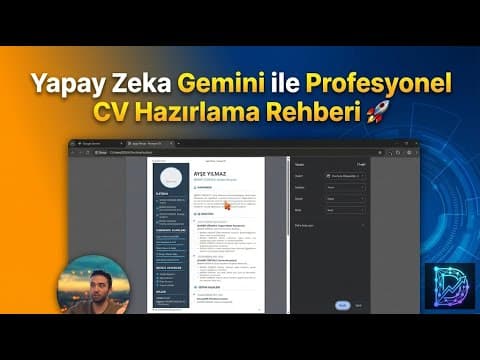 Gemini ile Profesyonel CV Hazırlama